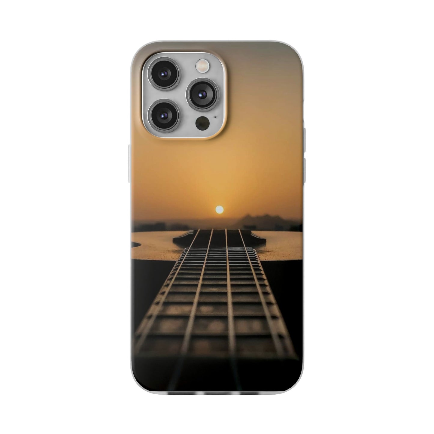 SUNSET ON GUITAR IPHONE FLEXI PHONECASE