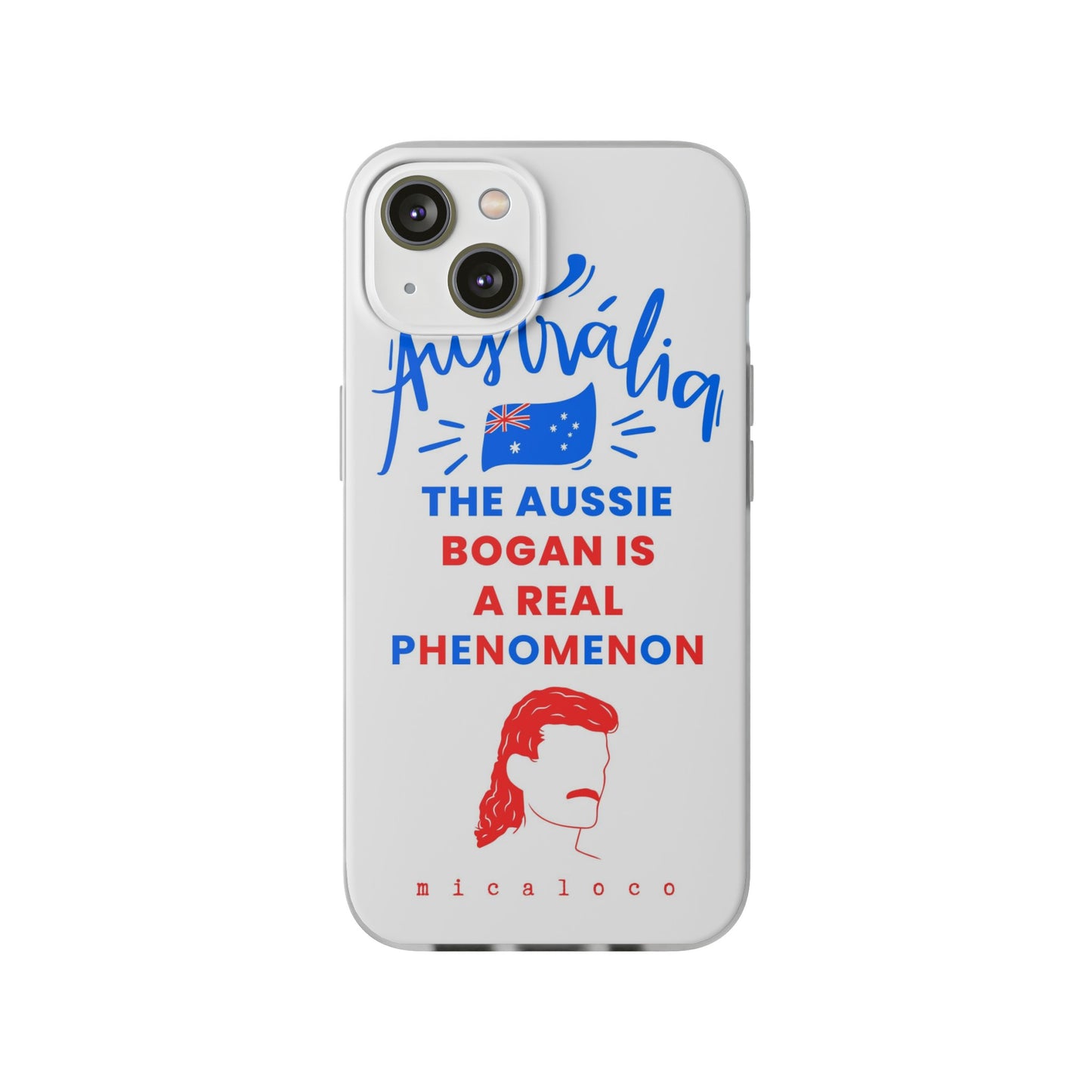 AUSSIE BOGAN PHENOMENON FLAG COLOURED FLEXI PH CASE