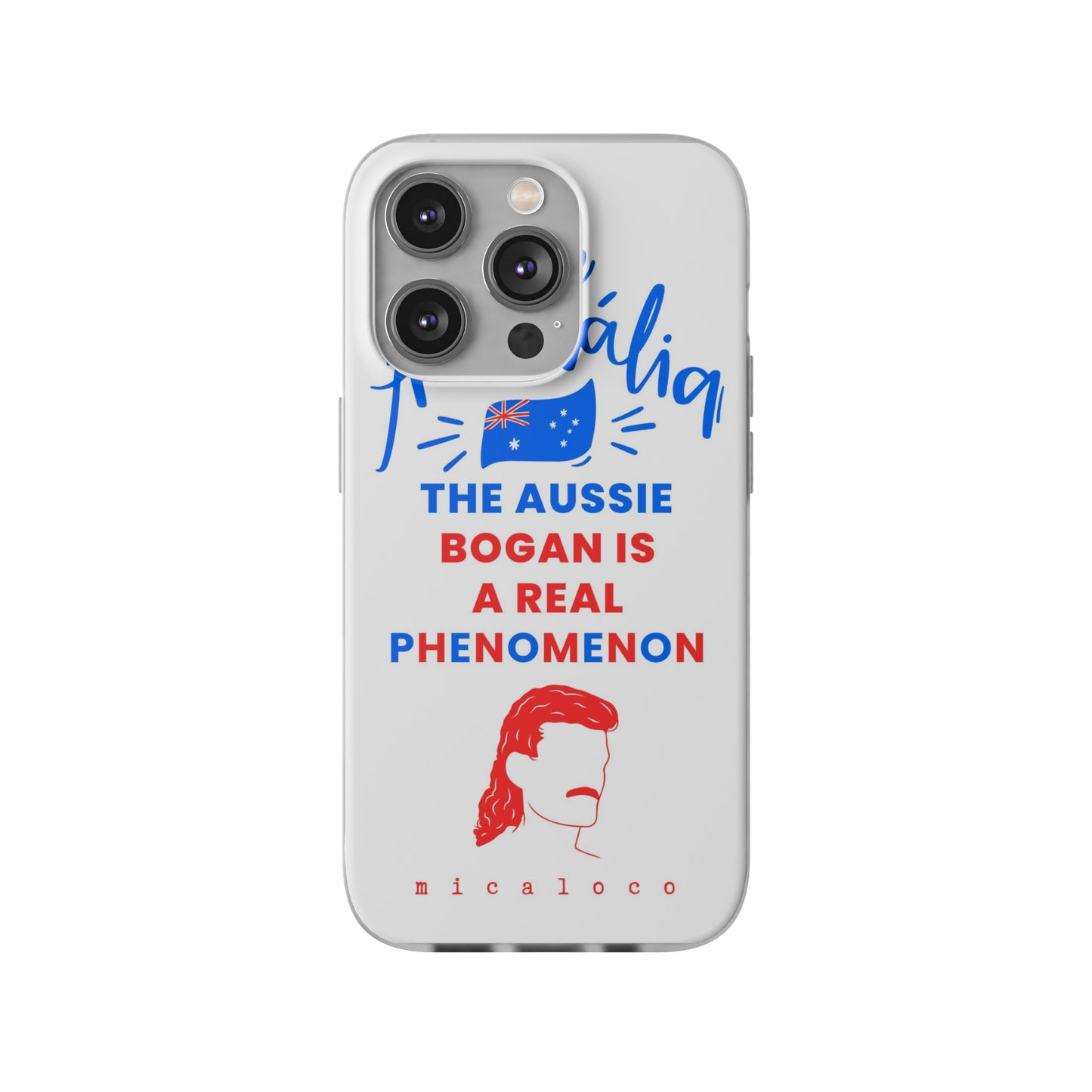 AUSSIE BOGAN PHENOMENON FLAG COLOURED FLEXI PH CASE