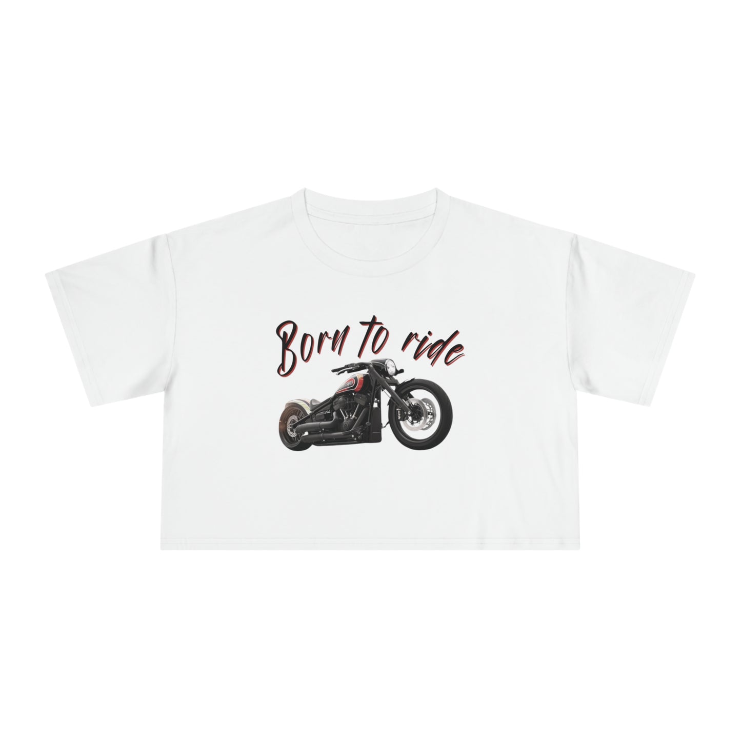 BORN TO RIDE CROP T-SHIRT