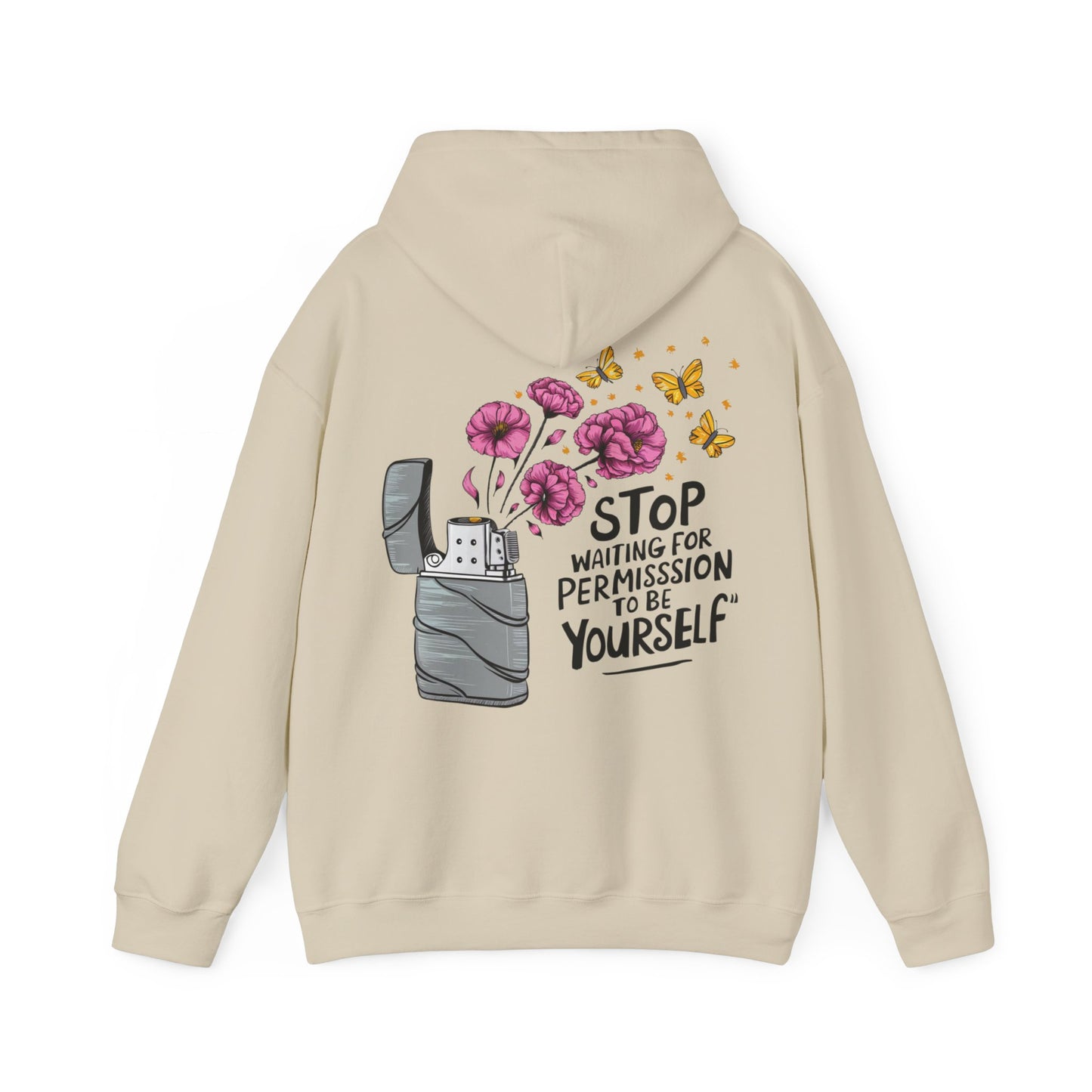 STOP WAITING FOR PERMISSION TO BE YOURSELF FLOWER CLASSIC HOODIE