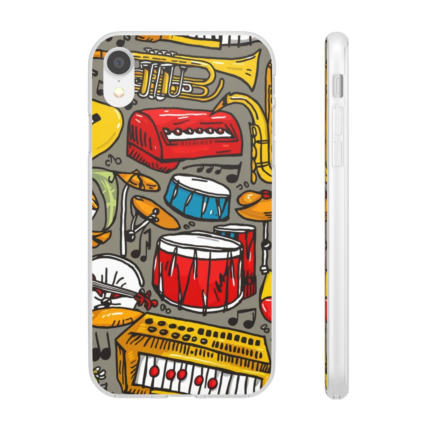 CARTOON MUSIC IPHONE FLEXI PHONECASE