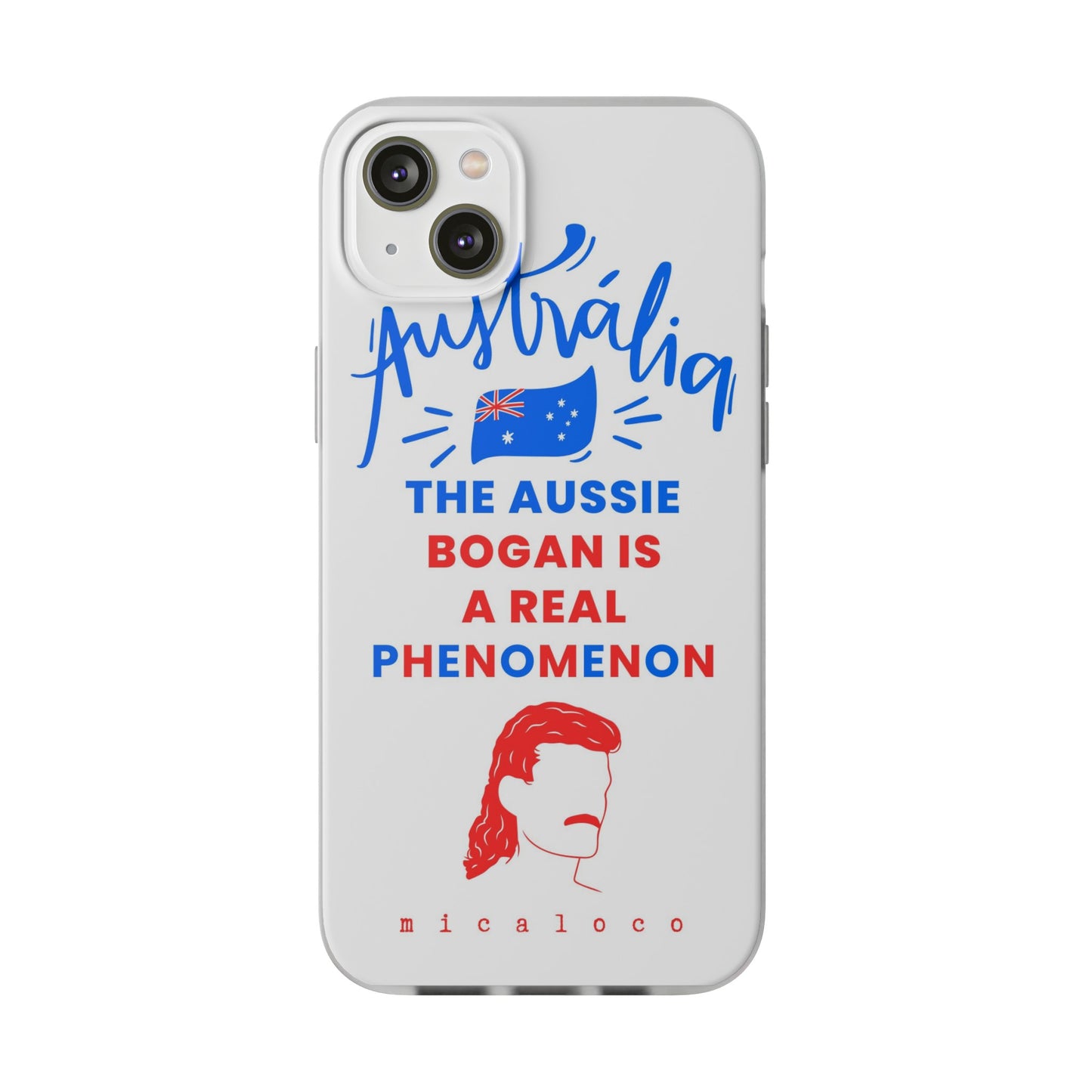 AUSSIE BOGAN PHENOMENON FLAG COLOURED FLEXI PH CASE