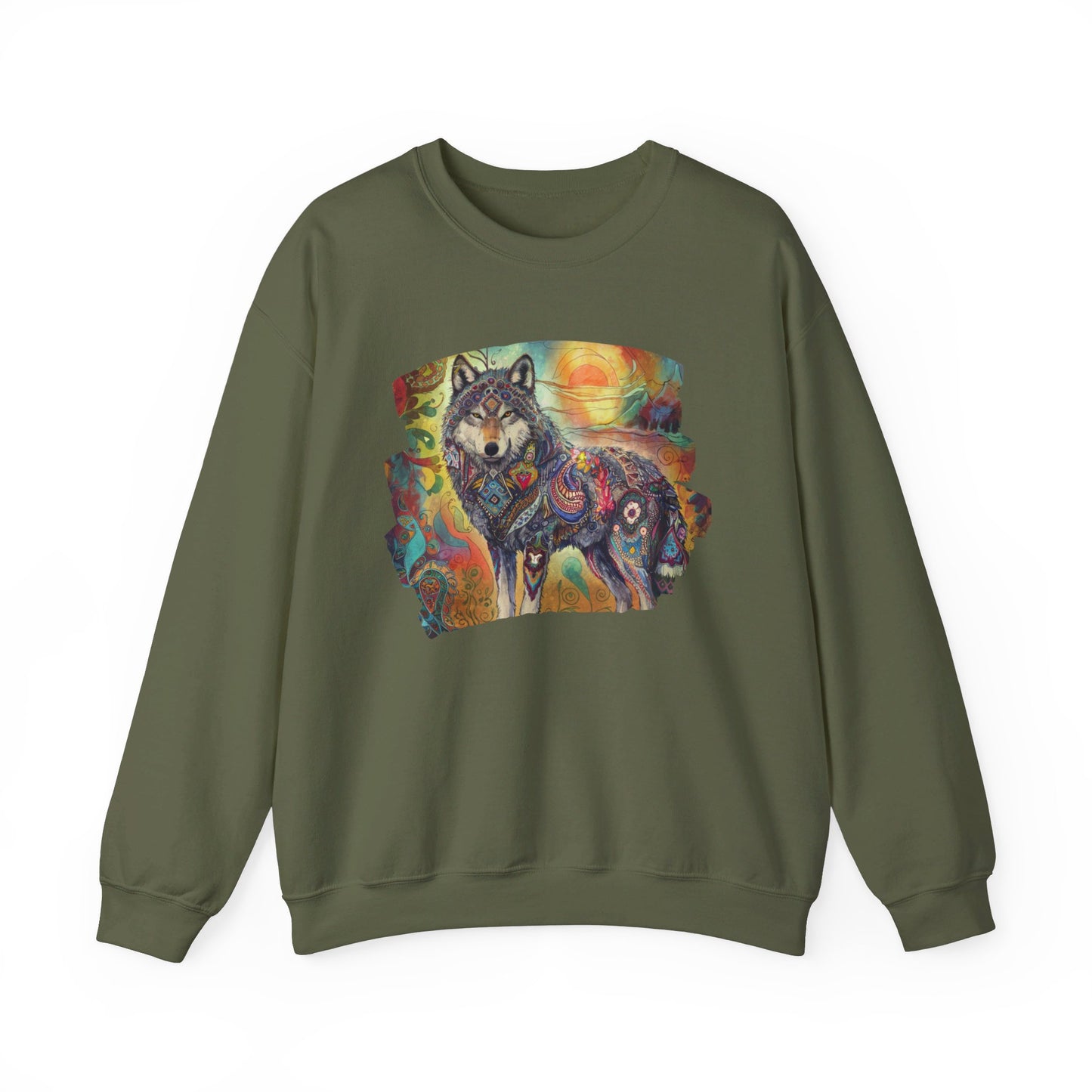 BOHO WOLF CREWNECK