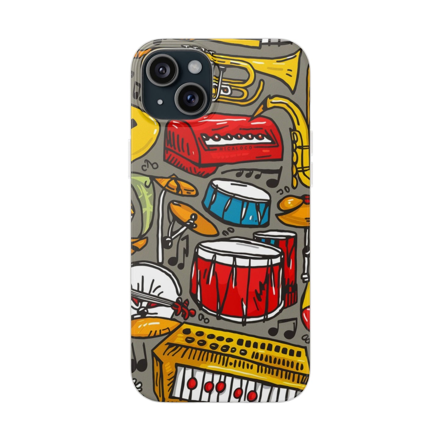 CARTOON MUSIC IPHONE FLEXI PHONECASE