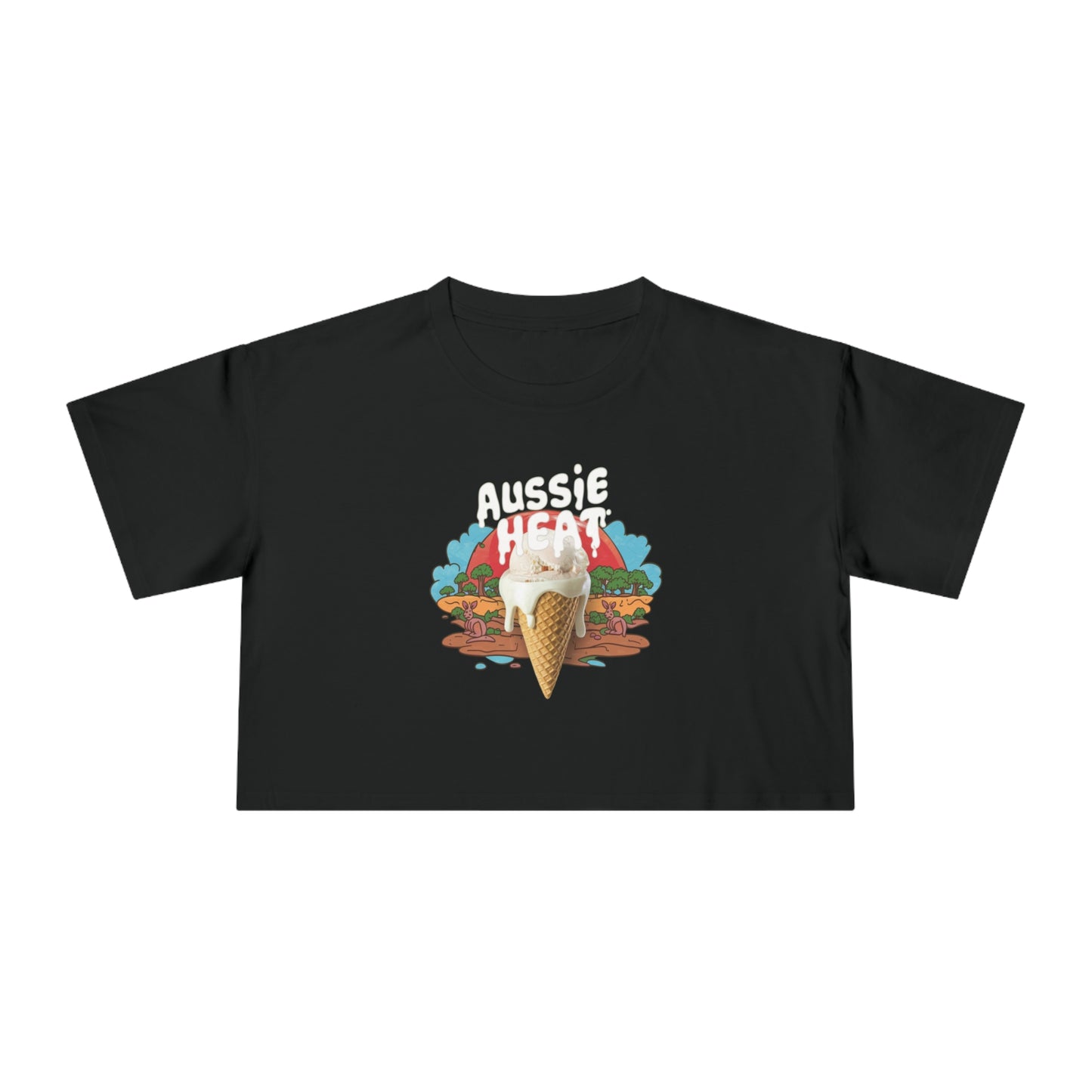 AUSSIE HEAT CROP T-SHIRT