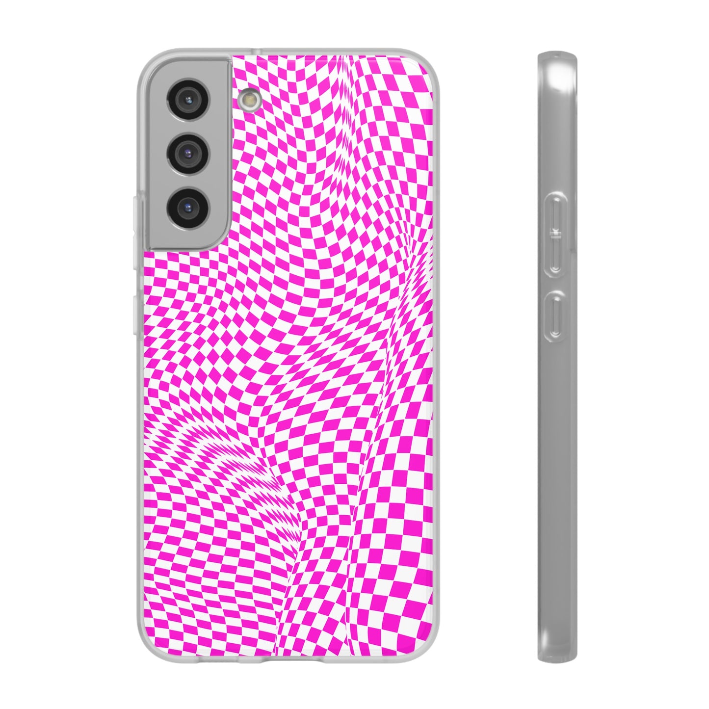 TRIPPY PINK CHECKERED SAMSUNG FLEXI PHONECASE