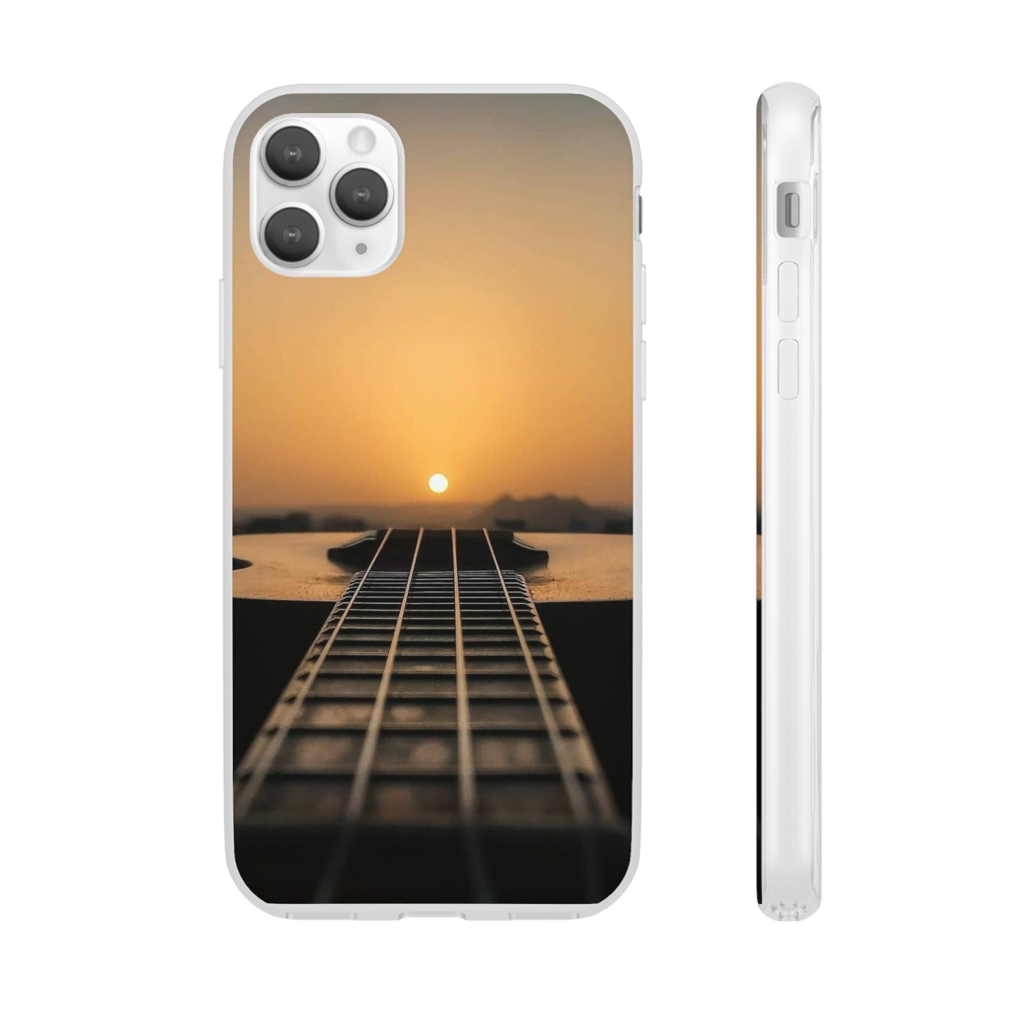 SUNSET ON GUITAR IPHONE FLEXI PHONECASE