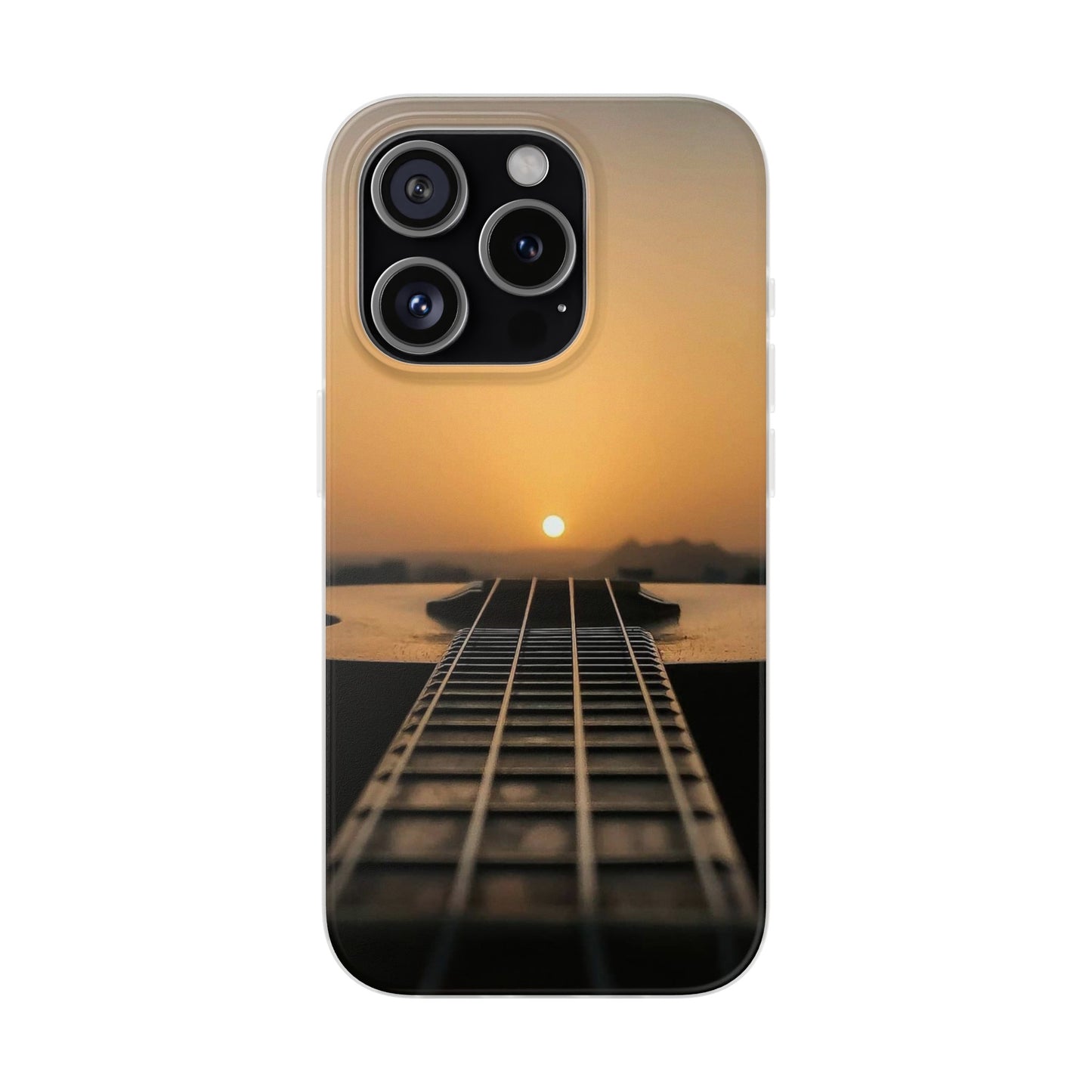 SUNSET ON GUITAR IPHONE FLEXI PHONECASE