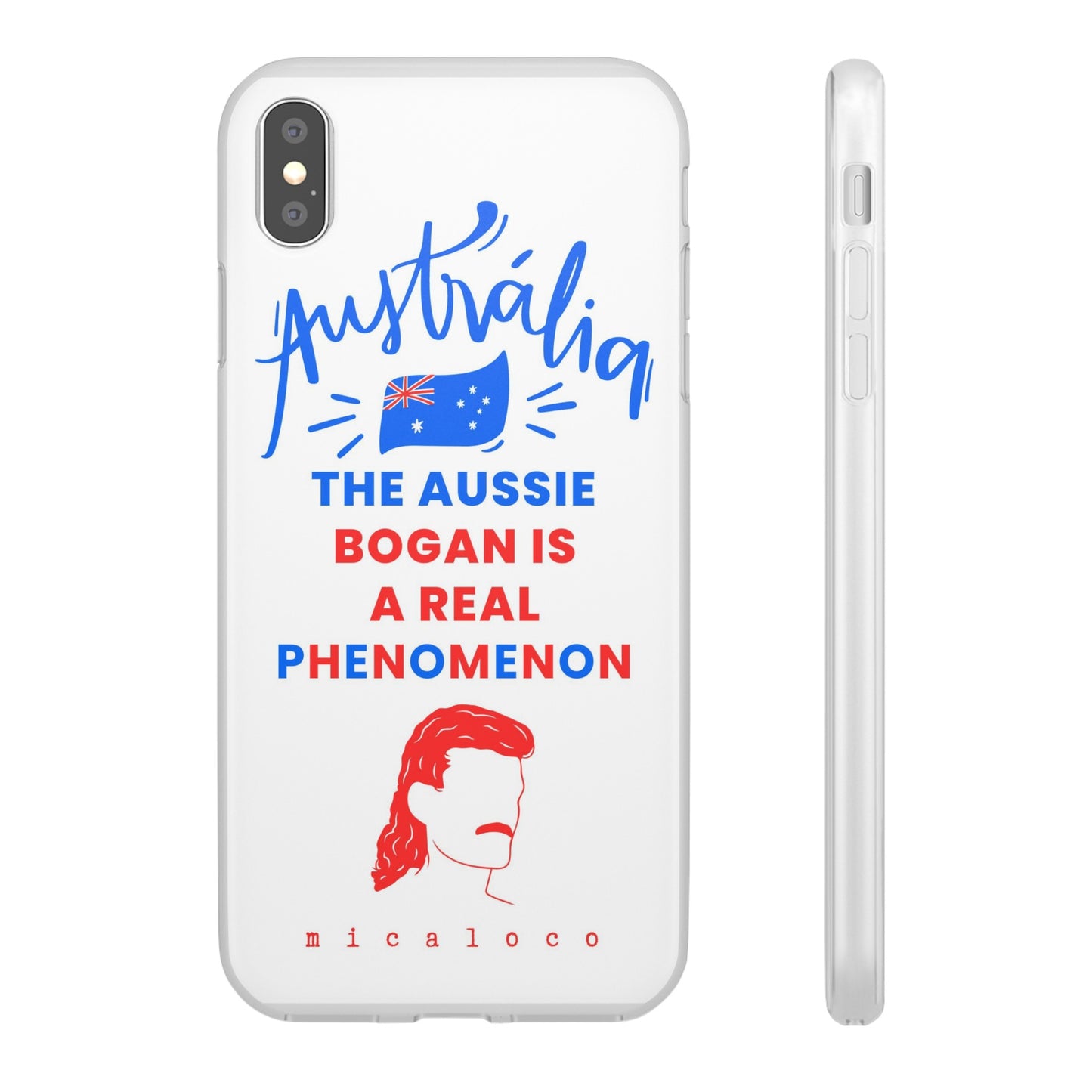 AUSSIE BOGAN PHENOMENON FLAG COLOURED FLEXI PH CASE