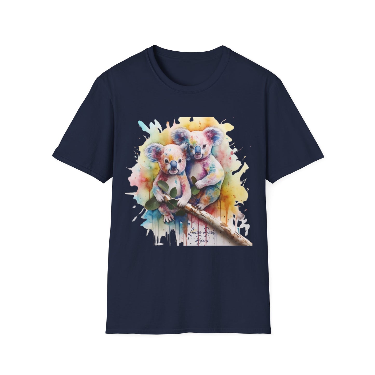 COLOURFUL WATER COLOURED KOALA CLASSIC FIT T-SHIRT