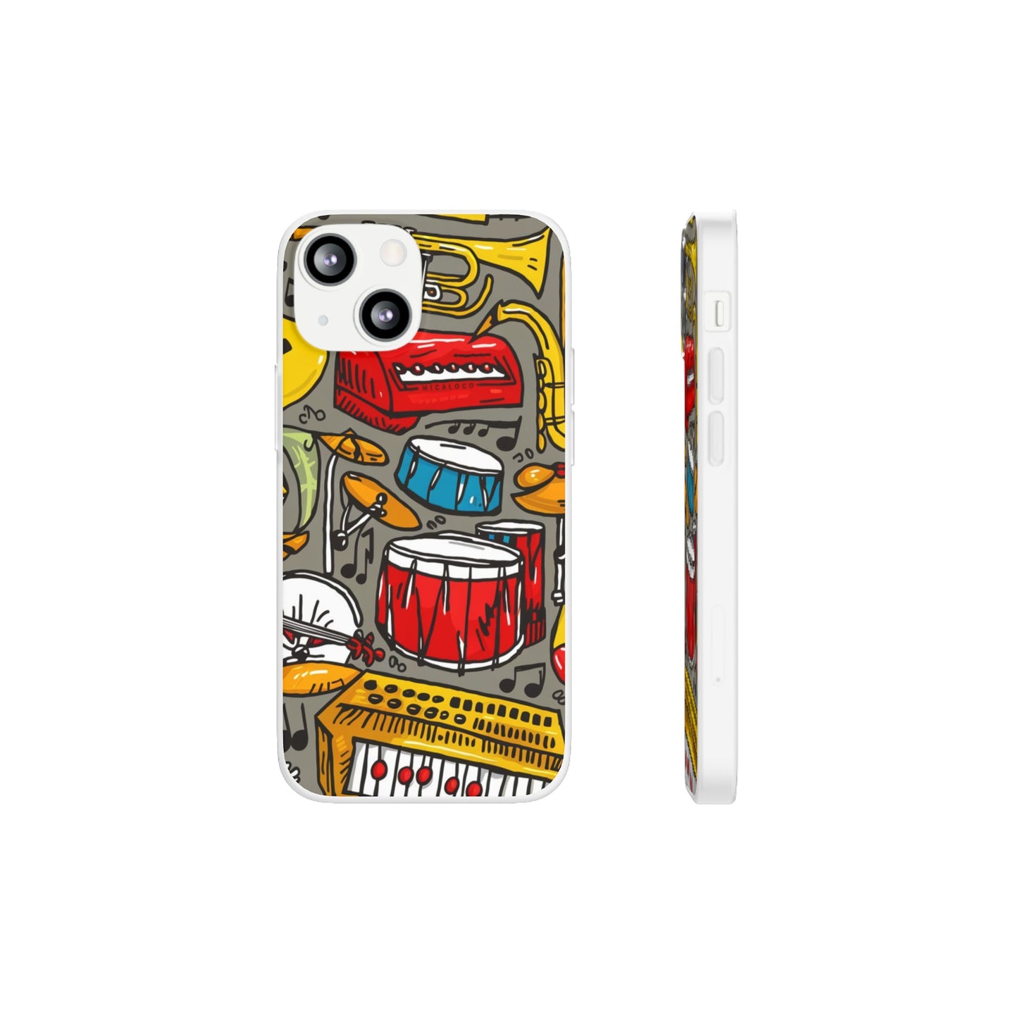 CARTOON MUSIC IPHONE FLEXI PHONECASE