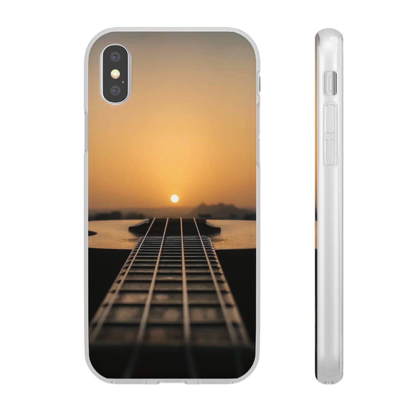 SUNSET ON GUITAR IPHONE FLEXI PHONECASE