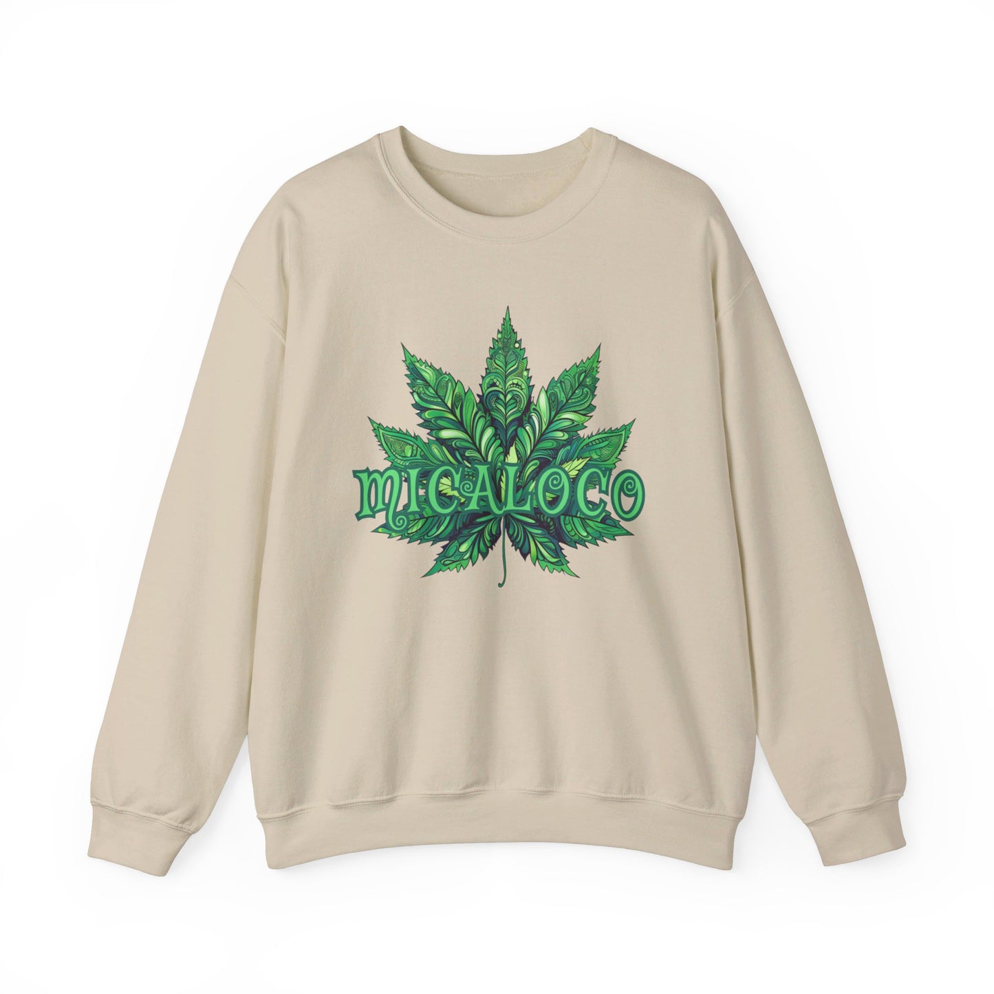 FLORAL WEED LEAF MICALOCO CREWNECK