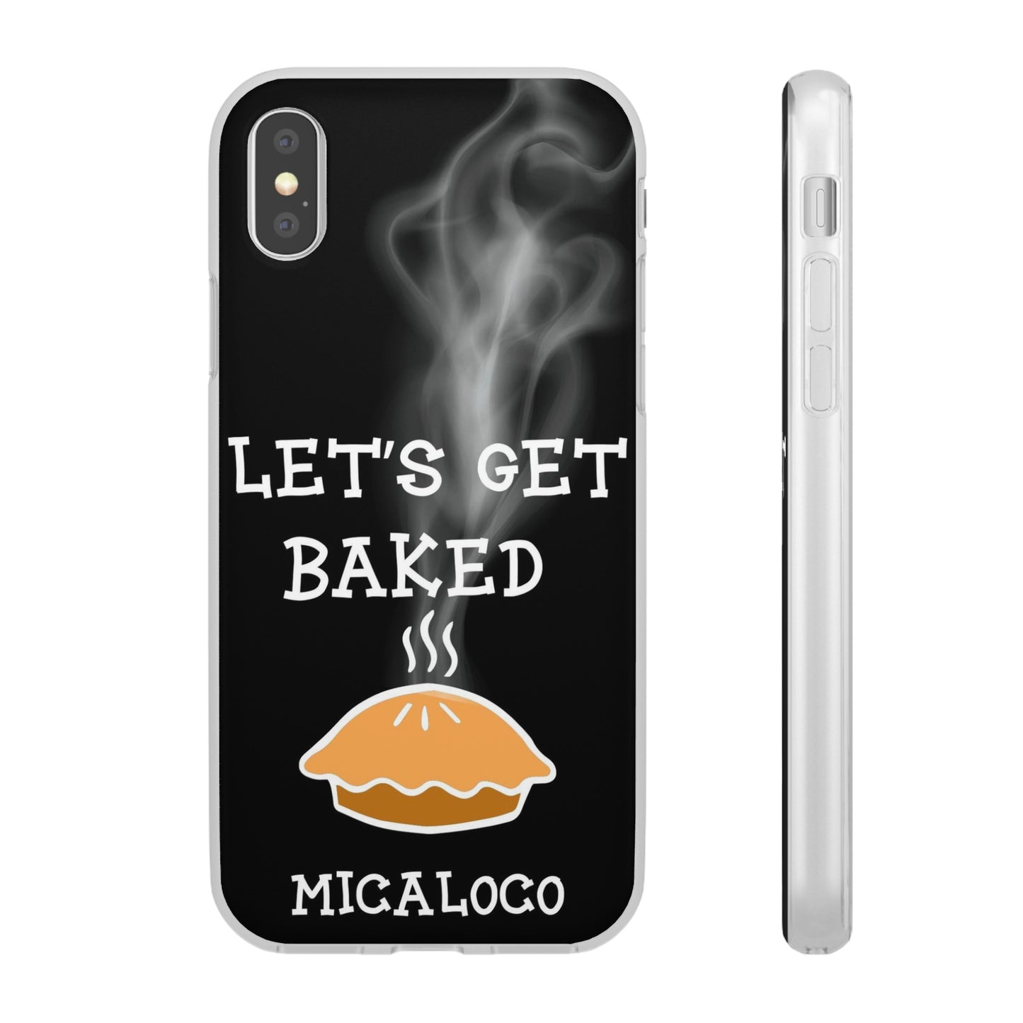 LET'S GET BAKED (BLK) IPHONE FLEXI PH CASE