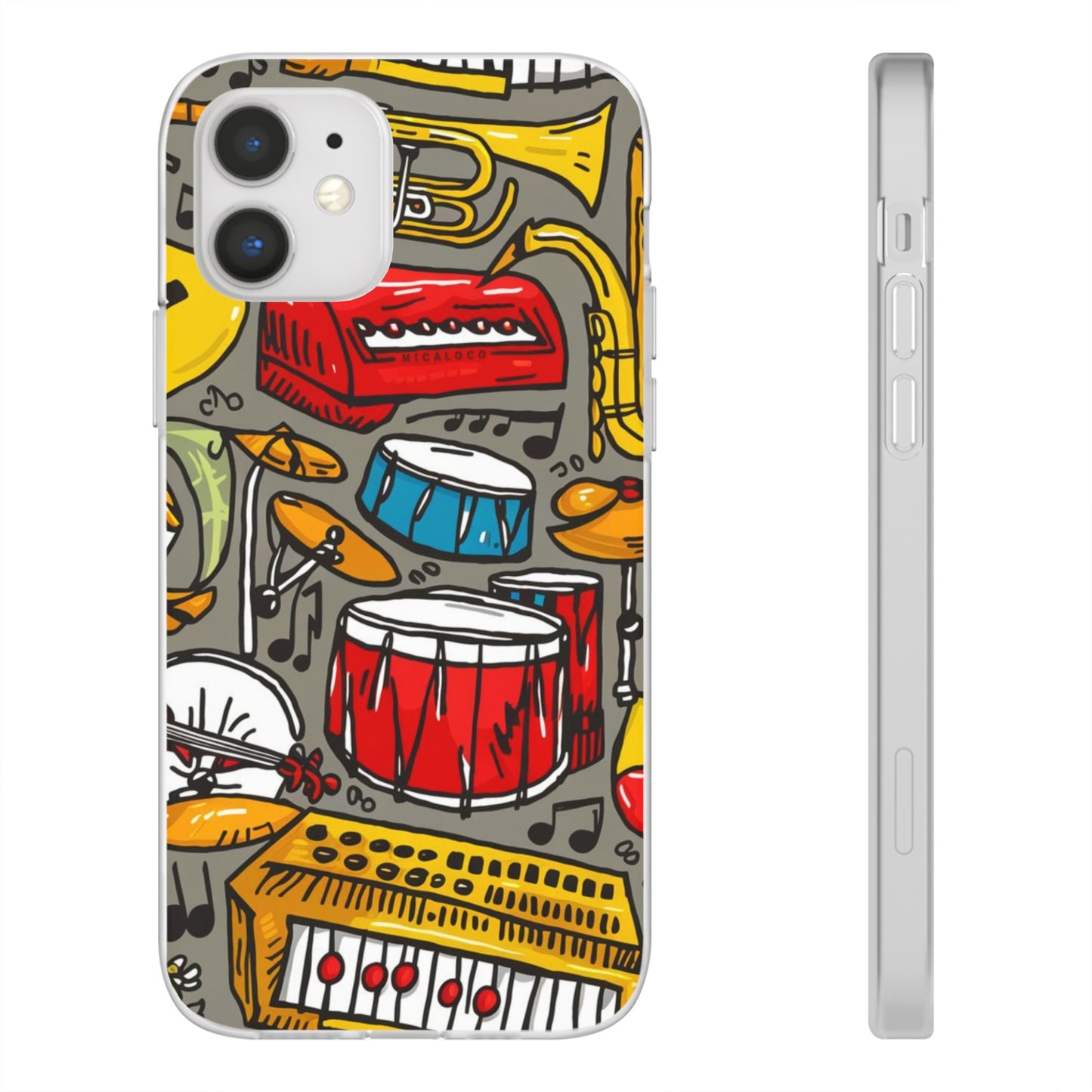 CARTOON MUSIC IPHONE FLEXI PHONECASE