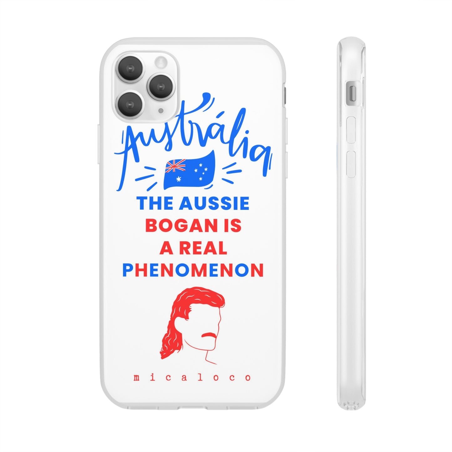 AUSSIE BOGAN PHENOMENON FLAG COLOURED FLEXI PH CASE