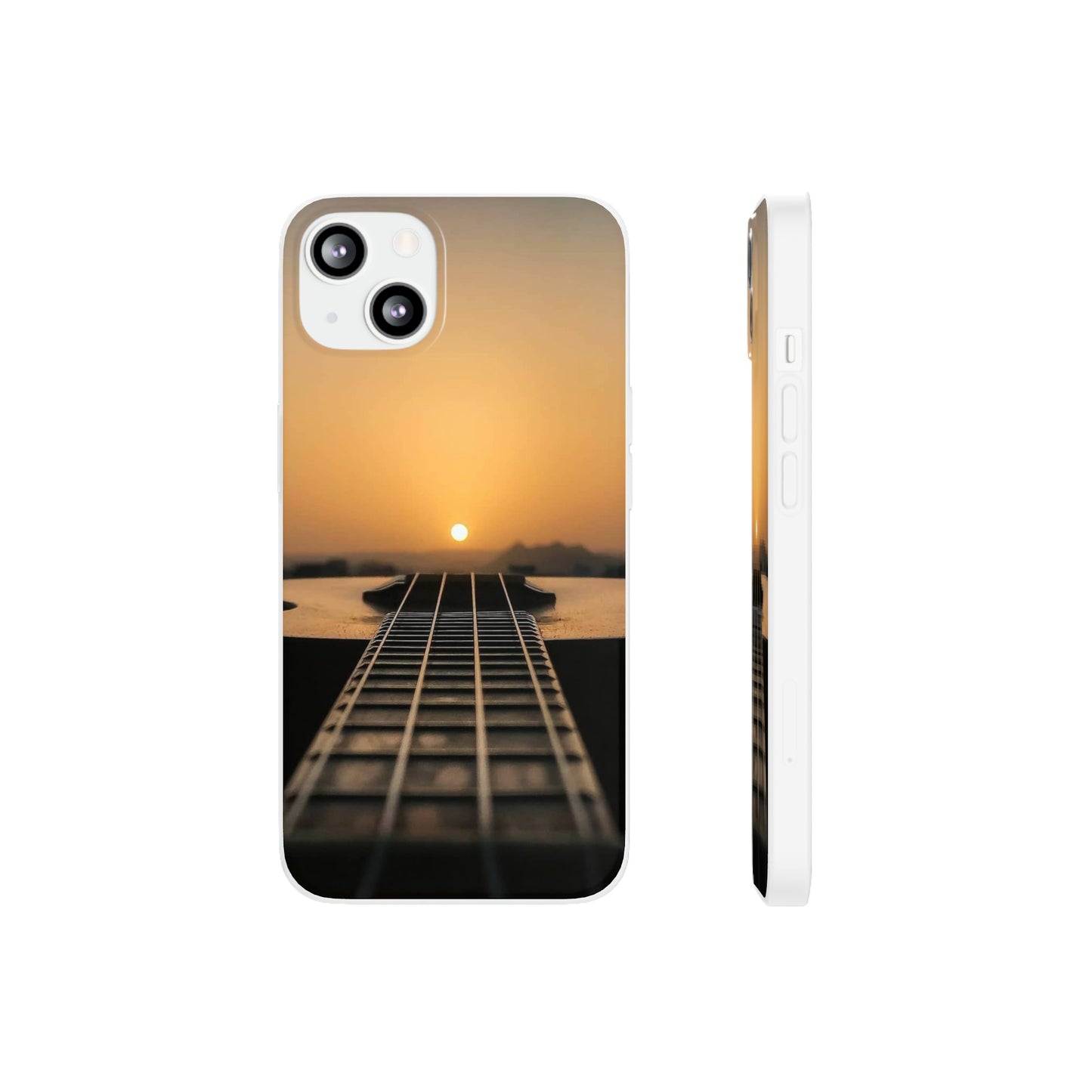 SUNSET ON GUITAR IPHONE FLEXI PHONECASE