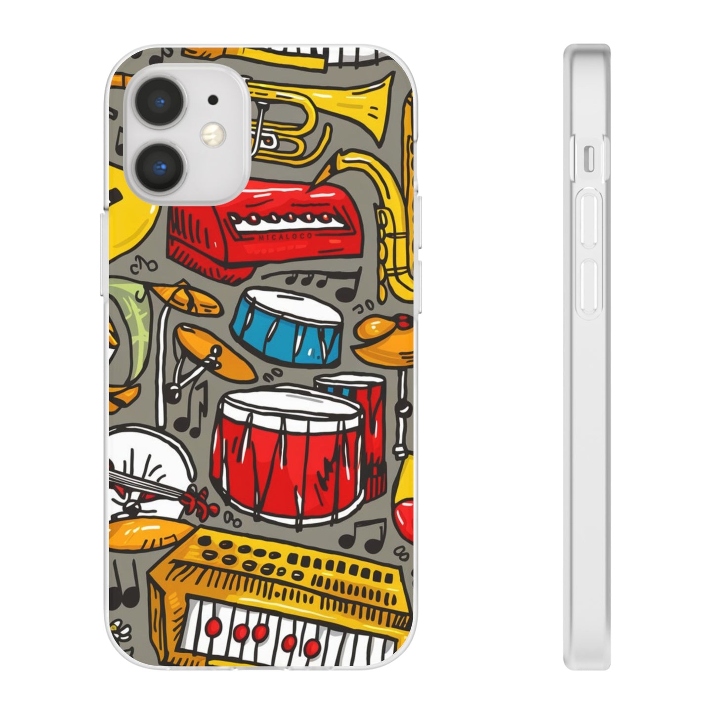 CARTOON MUSIC IPHONE FLEXI PHONECASE