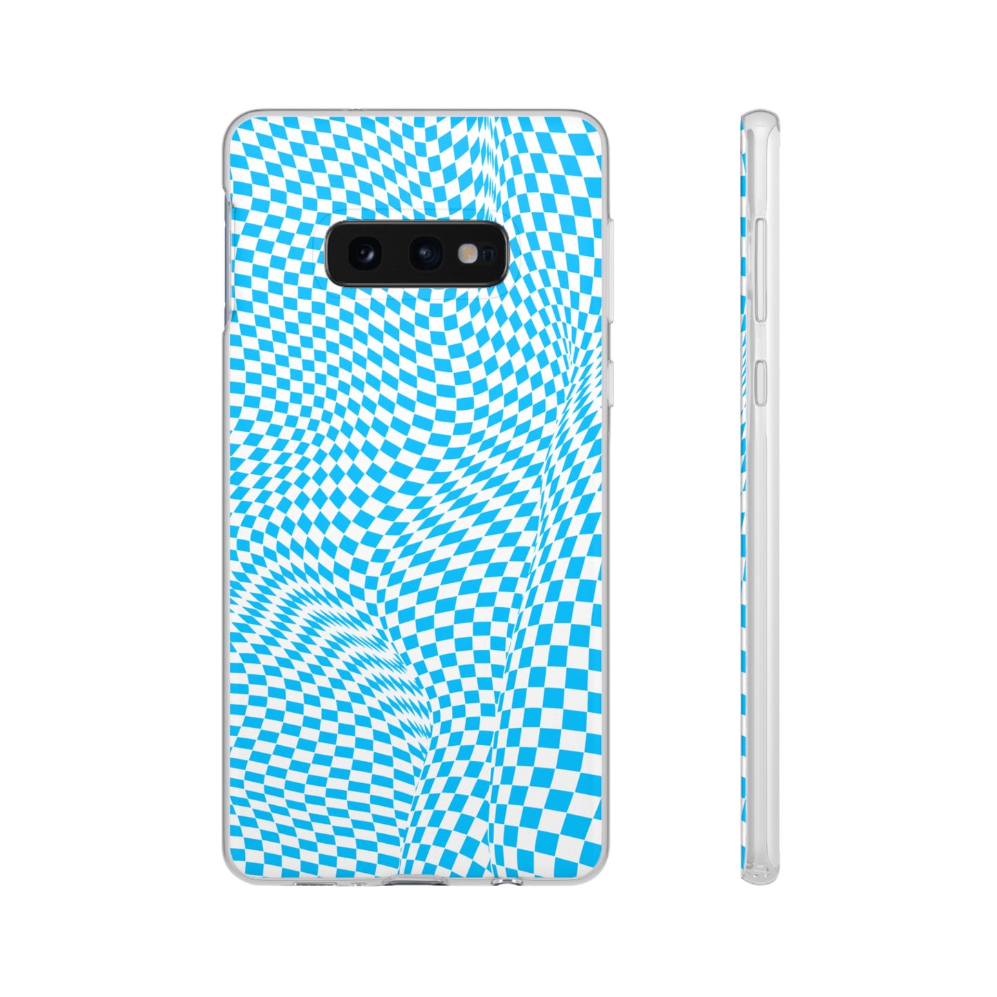 TRIPPY BLUE CHECKERED SAMSUNG FLEXI PHONECASE