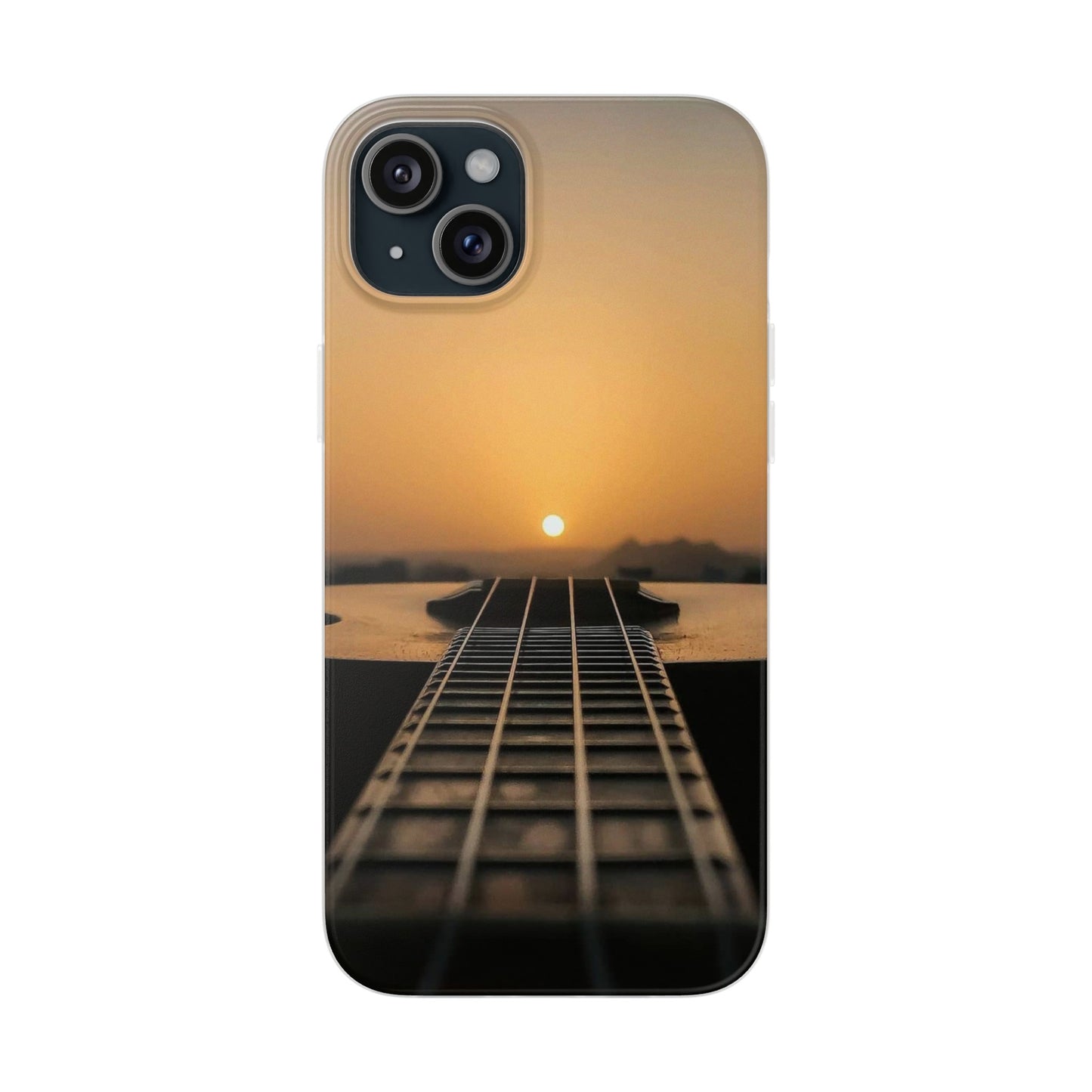 SUNSET ON GUITAR IPHONE FLEXI PHONECASE