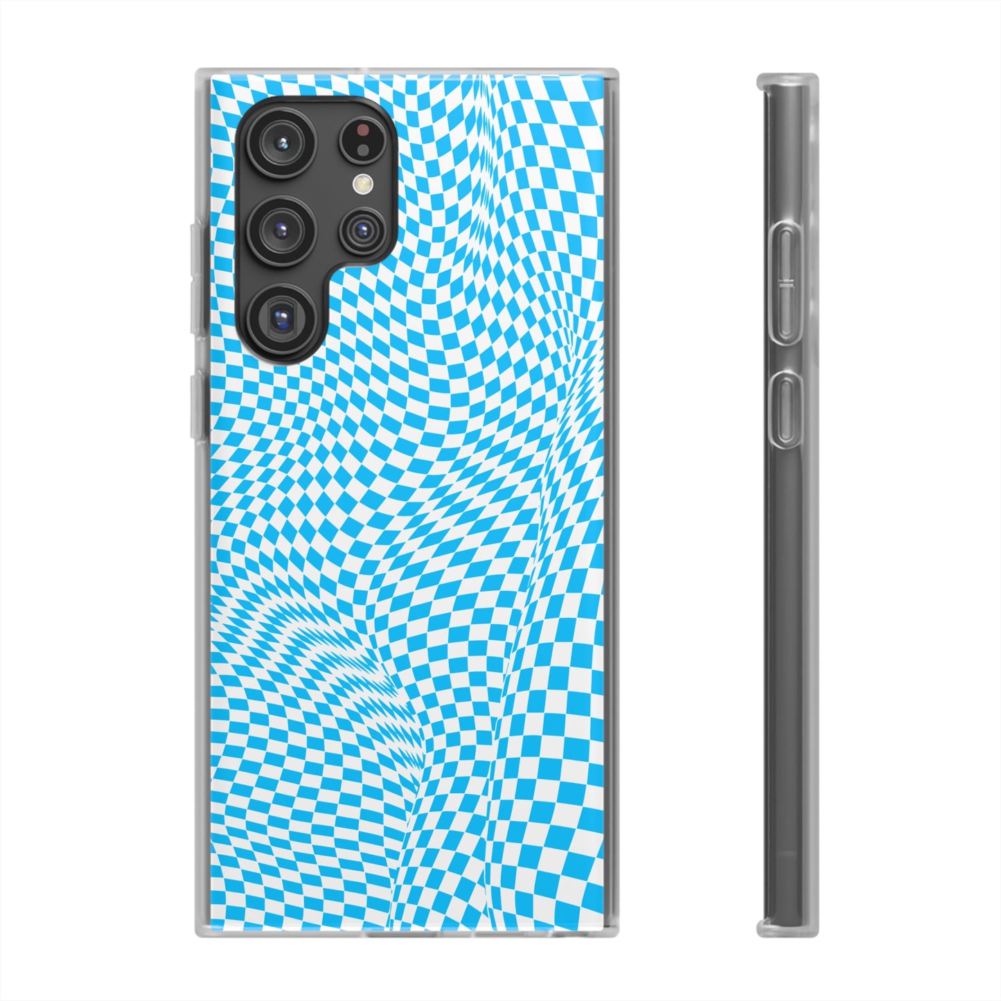 TRIPPY BLUE CHECKERED SAMSUNG FLEXI PHONECASE