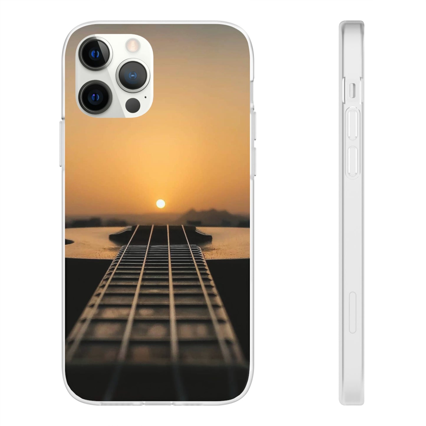 SUNSET ON GUITAR IPHONE FLEXI PHONECASE