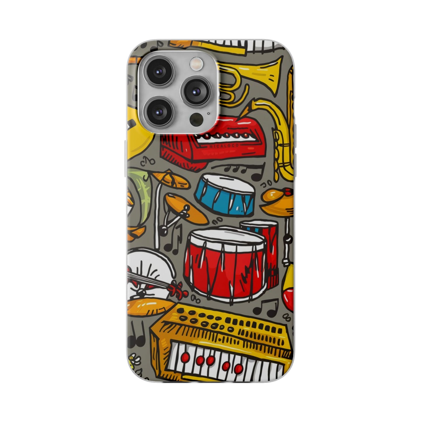 CARTOON MUSIC IPHONE FLEXI PHONECASE