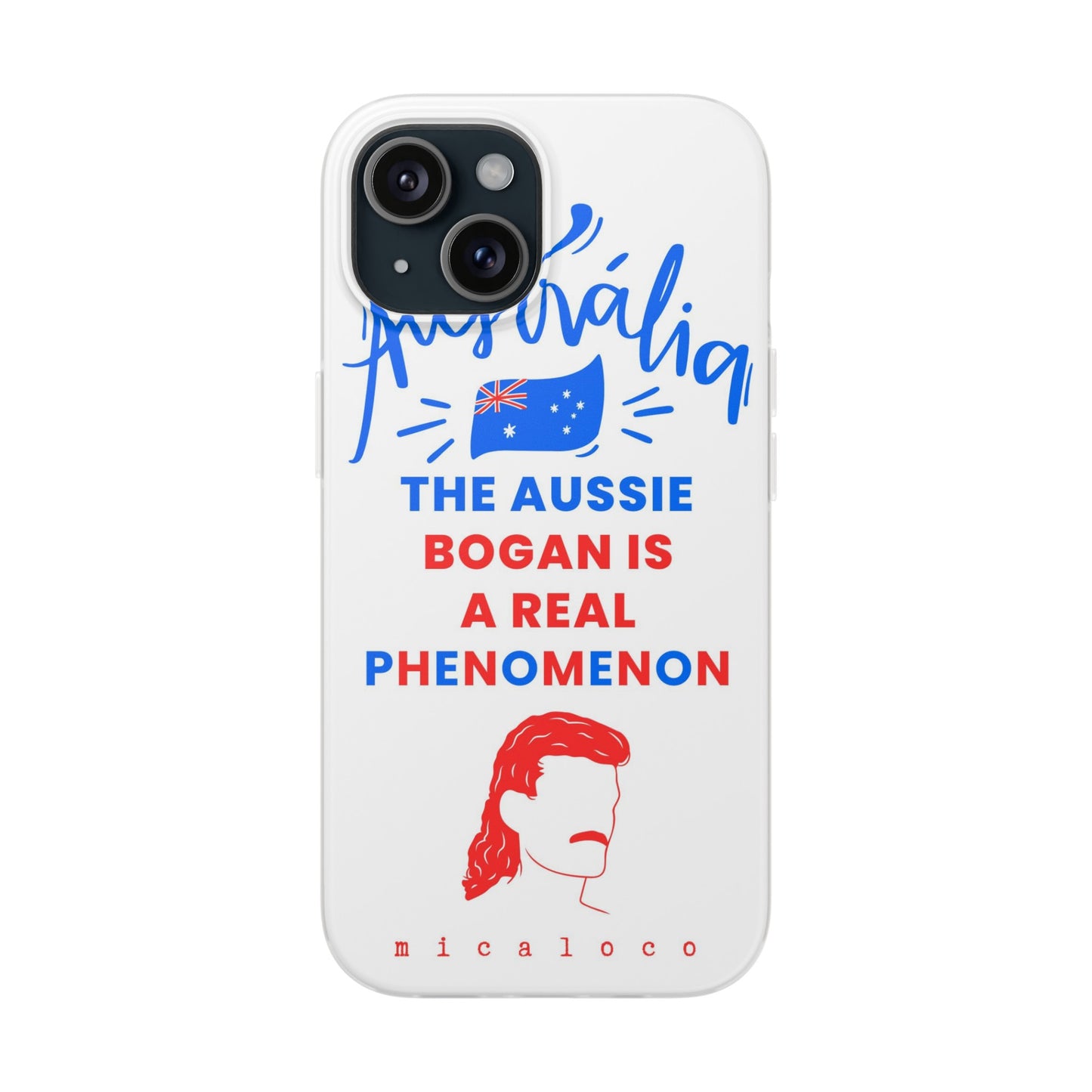 AUSSIE BOGAN PHENOMENON FLAG COLOURED FLEXI PH CASE