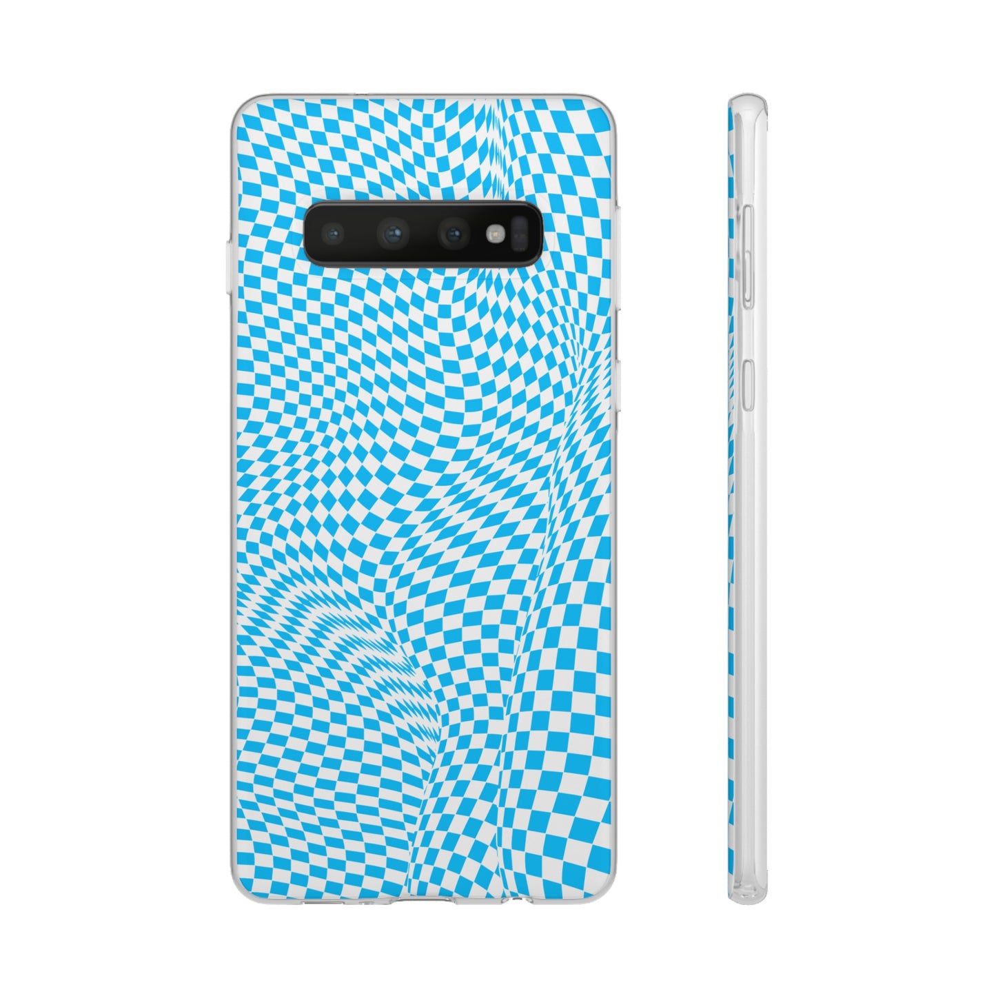 TRIPPY BLUE CHECKERED SAMSUNG FLEXI PHONECASE