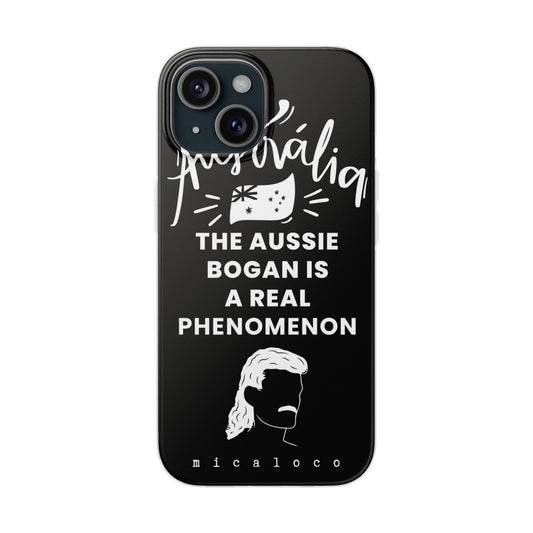 AUSSIE BOGAN PHENOMENON FLAG BLACK FLEXI PH CASE