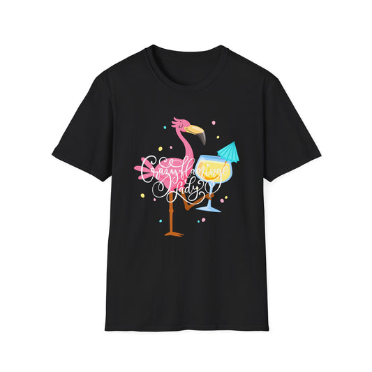 CRAZY FLAMINGO LADY CLASSIC FIT T-SHIRT