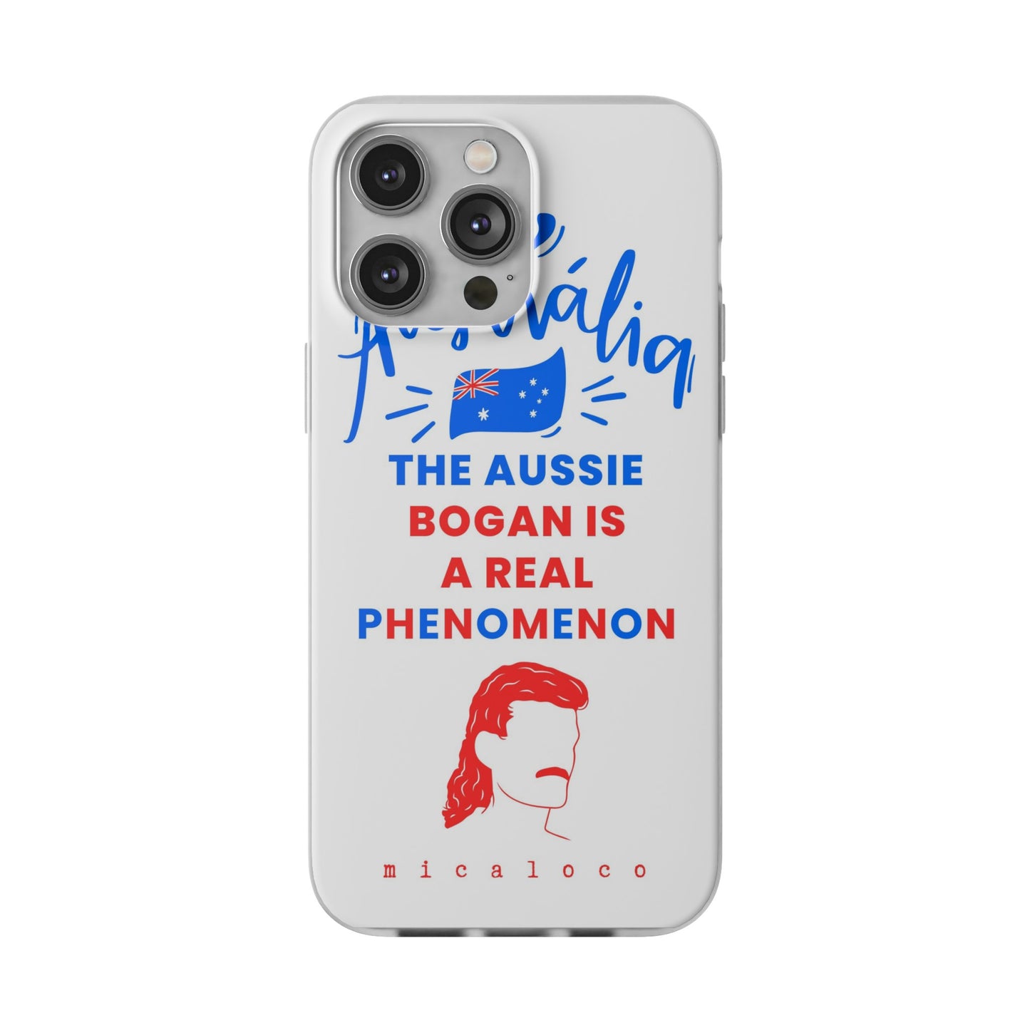 AUSSIE BOGAN PHENOMENON FLAG COLOURED FLEXI PH CASE