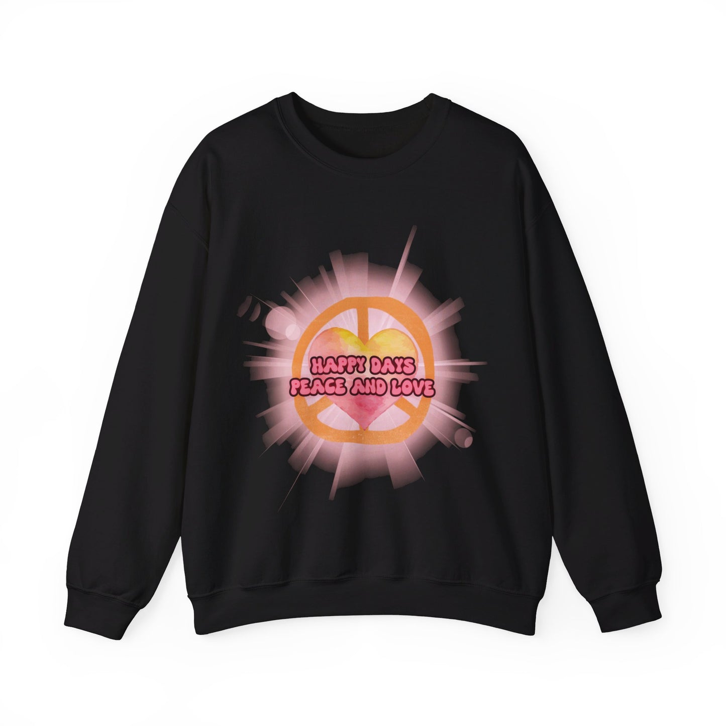 HAPPY DAYS PEACE AND LOVE CREWNECK