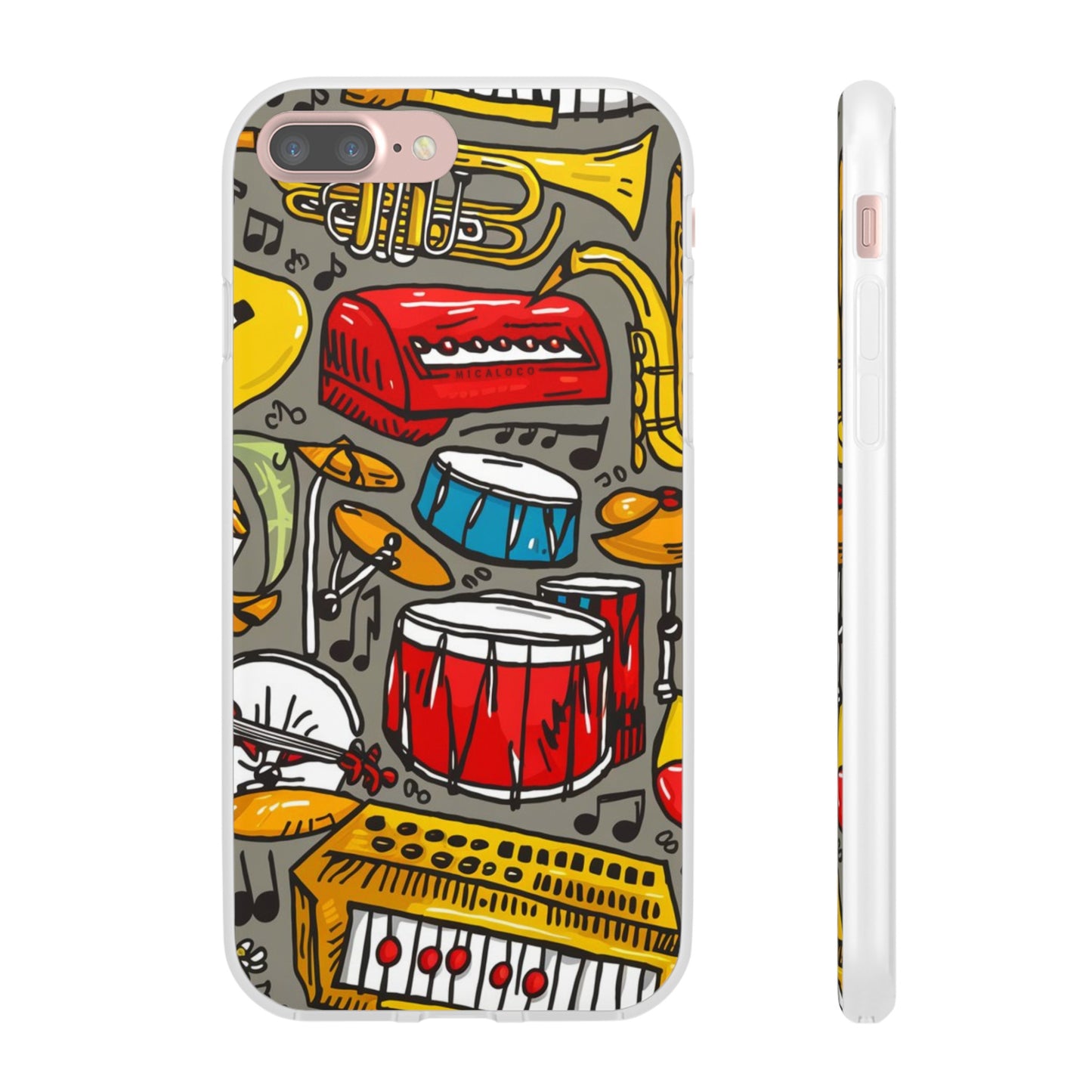 CARTOON MUSIC IPHONE FLEXI PHONECASE