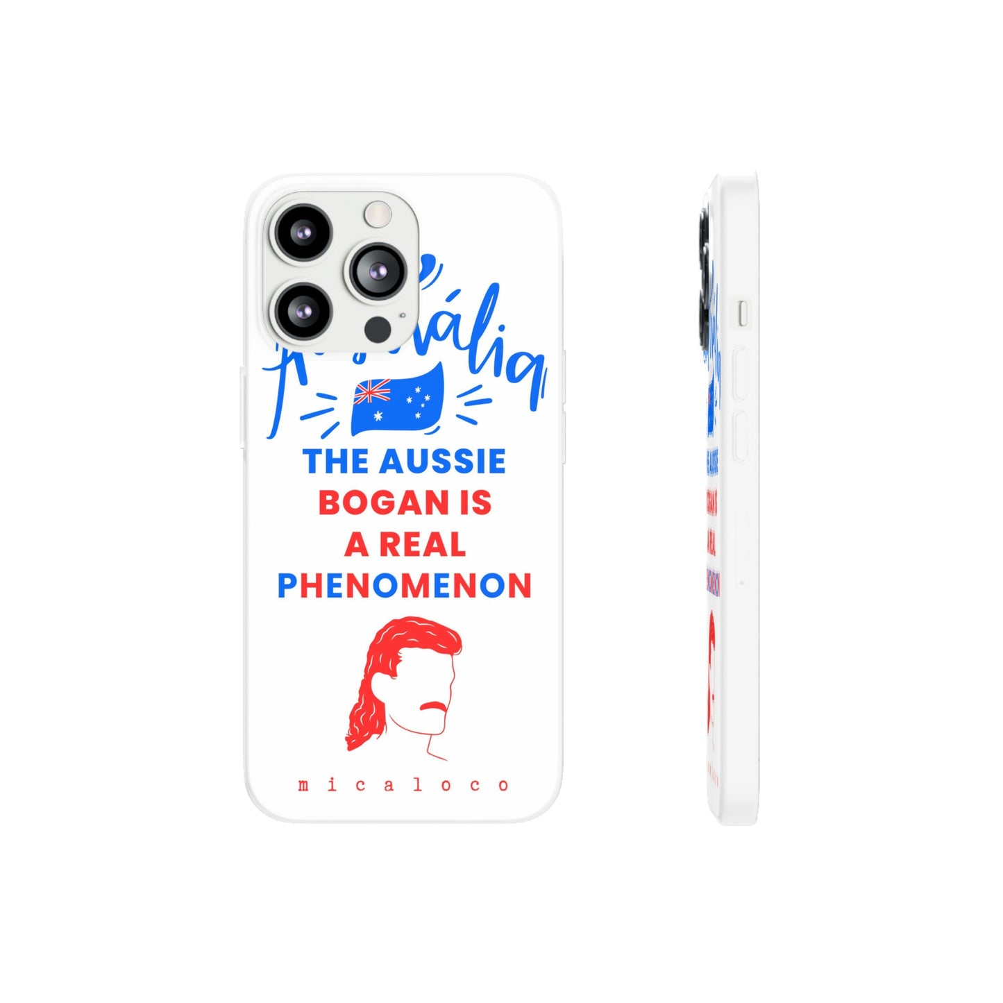 AUSSIE BOGAN PHENOMENON FLAG COLOURED FLEXI PH CASE