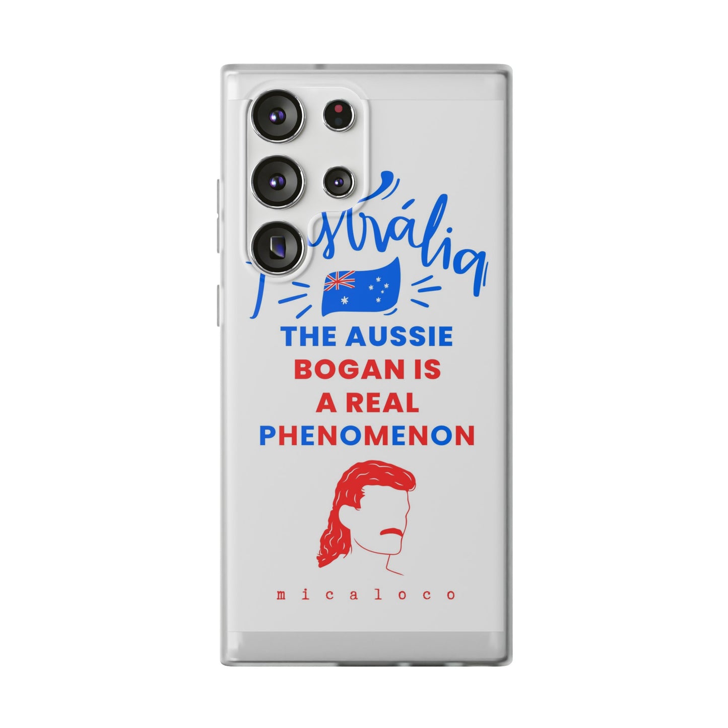 AUSSIE BOGAN PHENOMENON FLAG COLOURED FLEXI PH CASE