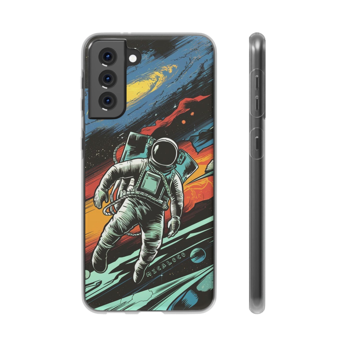 SPACEMAN SAMSUNG FLEXI PHONECASE