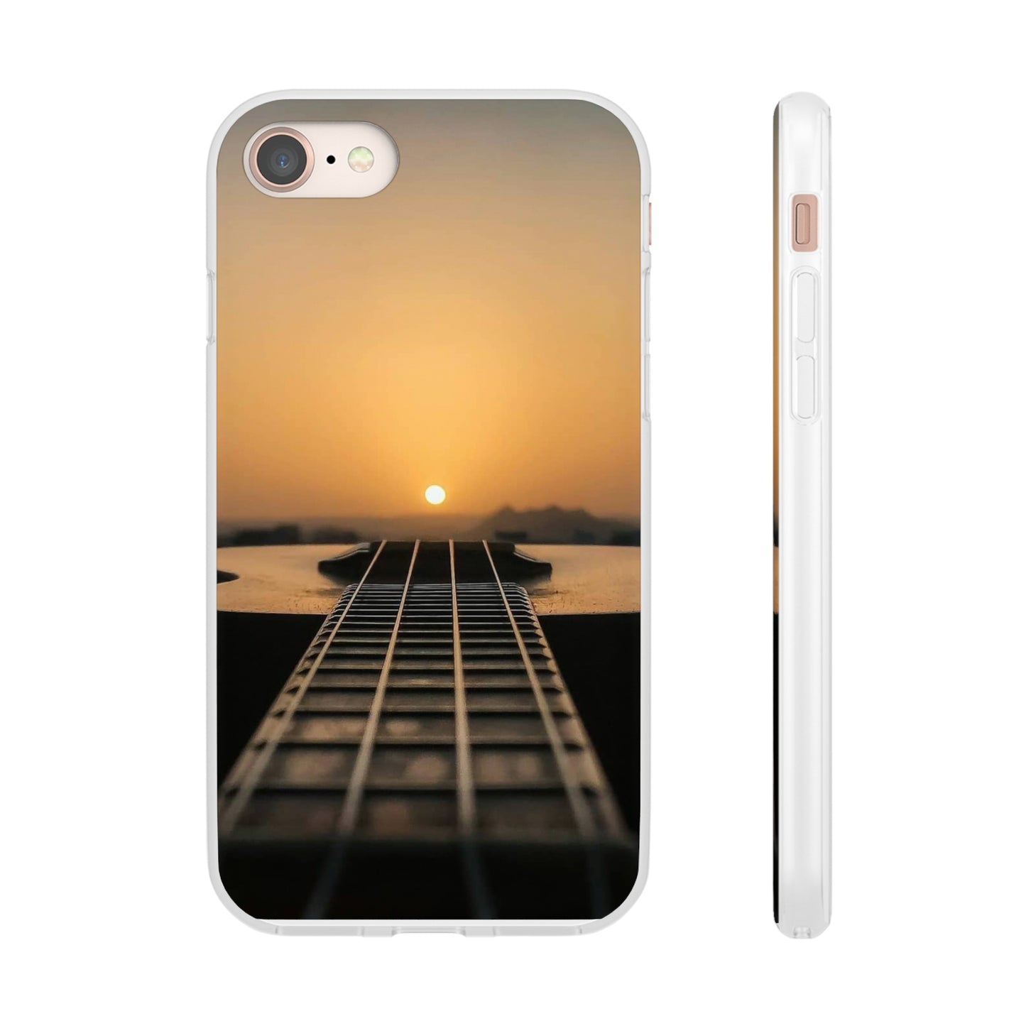 SUNSET ON GUITAR IPHONE FLEXI PHONECASE