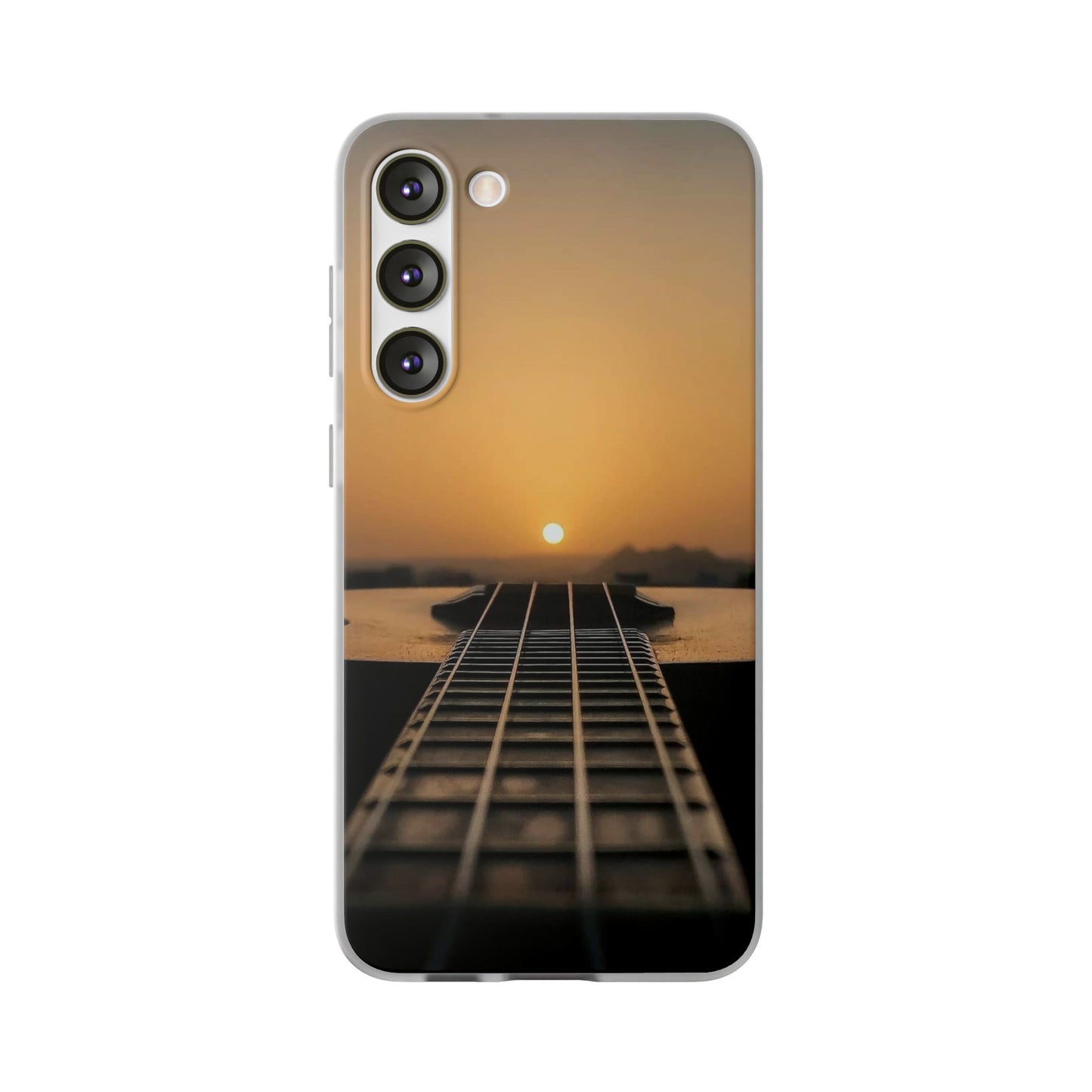 SUNSET ON GUITAR SAMSUNG FLEXI PHONECASE