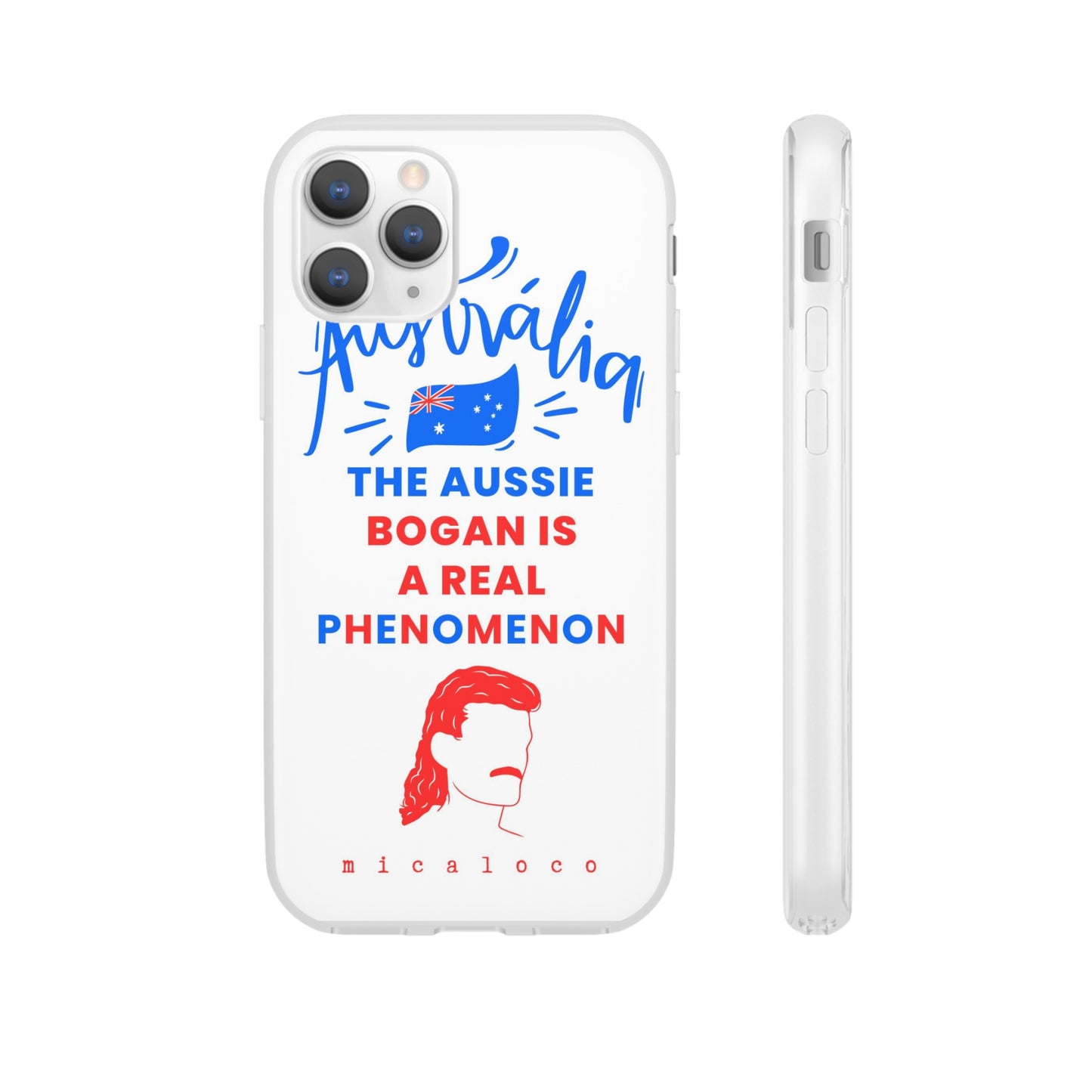 AUSSIE BOGAN PHENOMENON FLAG COLOURED FLEXI PH CASE