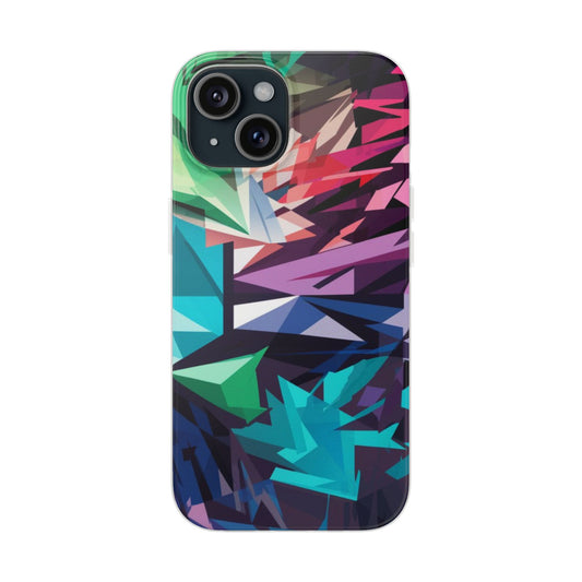 COLOURFUL GEOMETRICAL SHAPES IPHONE FLEXI PHONECASE