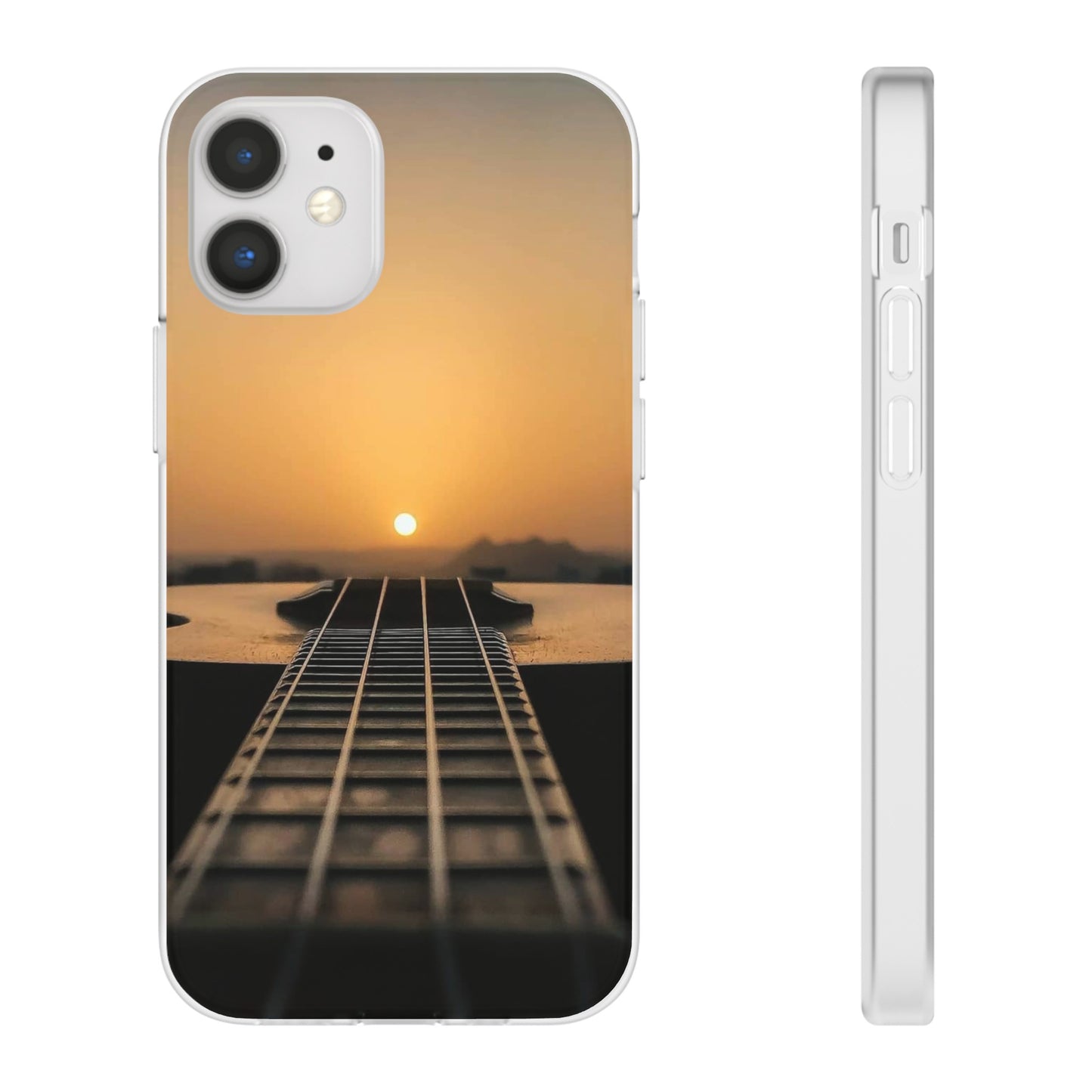 SUNSET ON GUITAR IPHONE FLEXI PHONECASE